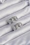 Brass Silver Color Zircon Stone Milky Way Earrings - 2