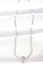 316L Steel t Letter Silver Color Italian Chain Necklace - 2