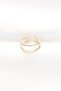 2-Piece Looking Waterway Design Gold Color Adjustable Ring - 2