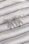 Brass Silver Color Zircon Stone Bow Earrings