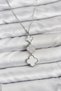 316L Steel Chain Silver Color Clover Detailed Zircon Stone Women's Necklace