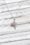 316l steel silver color zircon stone pole star model women necklace - 2