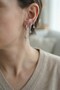 Silver Color Pole Star Model 3-Piece Earring Set - 2