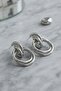 316L Steel Silver Color Hoop Model Earrings - 2