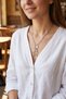 Silver Color Paperclip Chain Star Model Zircon Stone Women's Necklace - 2
