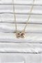 316L Steel Chain Gold Color Purple Butterfly Model Women's Necklace