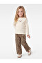 Ribbed Long Sleeve Crew Neck Printed Cotton T-Shirt