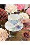 2-Person Azuri Porcelain Tray Coffee Cup Set - 2