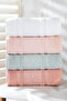 Neşe Home Carmine 4-Piece Hand & Face Towel Set 50X100 – 900Gr, 100% Cotton, Soft and Absorbent