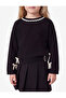 Bow-Tie Viscose Blended Long Sleeve Crew Neck Knitwear Sweater - 2