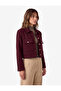 Regular Fit Double-Breasted Collar Long Sleeve Tweed Jacket with Flap Pocket Detail - 2