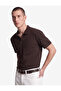 Regular Fit Short Sleeve Pique Fabric Cotton Polo Neck T-Shirt - 2