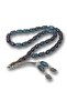 Silver Tasseled Capsule Cut Squeezing Amber Rosary