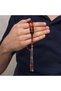 Black and Fire-Toned Crimped Amber Prayer Beads with Metal Tassels - 2