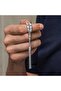 Silver Capsule Cut Striped Men's Prayer Beads - 3