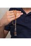 Metal Tasseled Honey Transparent Crimped Amber Prayer Beads - 2