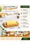 Butter Container | Transparent Plastic Lid With Bamboo Wood Base | Butter Dish With Cover | Kitchen Butter Storage Box For Fridge Countertop Dining Table - 4