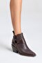 Felia Genuine Leather Elastic Pull-On Women's Boots Brown - 2