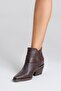 Felia Genuine Leather Elastic Pull-On Women's Boots Brown - 3