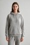 Women's Stone Hooded Sweatshirt with Side Pockets and 3-Thread Fleece Inside - 3