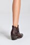 Felia Genuine Leather Elastic Pull-On Women's Boots Brown - 4