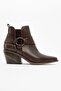 Felia Genuine Leather Elastic Pull-On Women's Boots Brown - 5