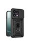 Oppo Reno 16 F 5g Case with Sliding Camera Protection, Ring and Magnetic Tank Cover Black