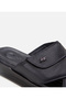Men's Leather Navy Blue Adjustable Slippers - 4