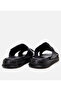 Men's Leather Navy Blue Adjustable Slippers - 6