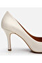 Women's Leather Ecru High Heel Stiletto - 3