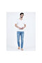 V Neck T Shirt for Men 100% Combed Cotton , White - 4
