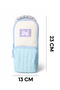 Cookie Embroidered Vertical Pencil Case Blue - 8