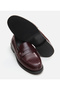 Women's Leather Burgundy Loafer - 6