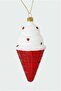 Christmas Tree Ornament Red Ice Cream Cone 3-Piece Set - 8