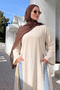 Slit Long Tunic Y0162 - Ecru - 2