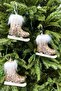 Christmas Tree Ornament Set of 3 Rose Gold Ice Skates 12 cm - 8