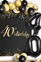 Black 40 Number Foil Balloon - 5