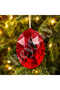 Christmas Pine Tree Ornament Crystal Oval Cut Ruby Red - 3