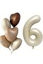 6 Year Old Retro Birthday Balloon Set 5 Heart Balloons - 2
