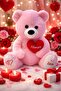 Cute Plush Teddy Bear Pink 47 cm