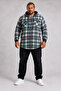 Men's Large Size Hooded Sweat Lumberjack Double-Cep 22203 Nefti