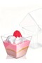 Cubic Prism Bowl Mica Plastic Transparent Lid Presentation Container 24 Pcs 120 Cc - 5