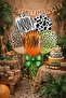 Safari Patterned Colorful Printed Balloons 10 Pcs - 2