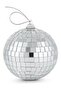 Christmas Pine Tree Ornament Mirrored Disco Ball 8 cm Set of 4 - 6