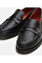 Women's Leather Black Loafer - 4