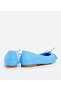 Women's Leather Blue Ballerinas - 3