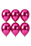 Fuchsia Color Latex Chrome Balloon (30 cm) - 6 Pieces