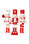 New Year Decoration Original Wooden Nutcracker Set of 3 25 cm - 2