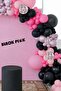 Black Pink Transparent Pink Black Transparent 50 Pieces Balloon Set Chain Attachment and Balloon Tape - 4