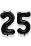 Black 25 Number Foil Balloon
